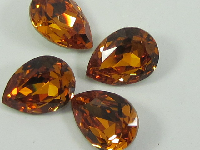 18x13mm PEAR 1pc. TOPAZ POINTED BACK  European Rhinestones